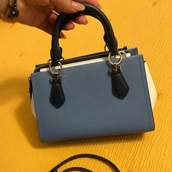 Michael Kors small Marilyn Saffiano Satchel - Dark Chambray multi - Picture 6 of 10